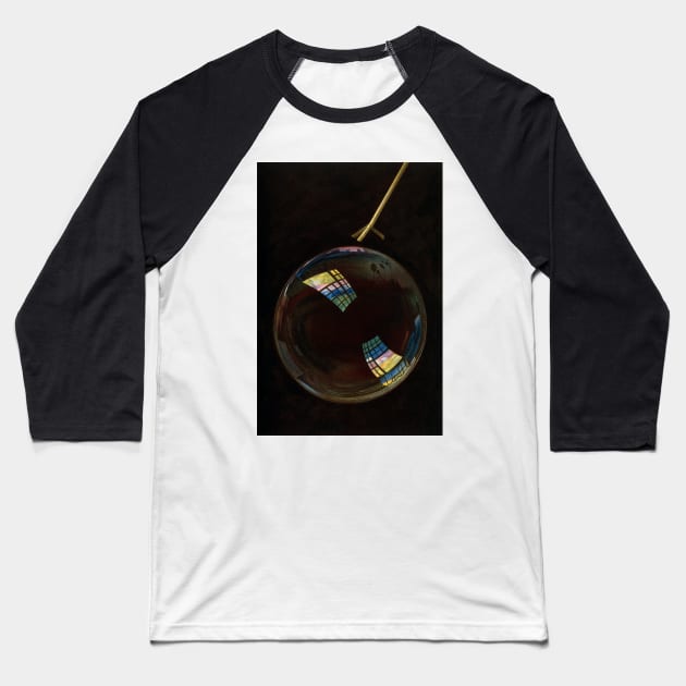 Optics - A Soap Bubble Exhibiting Interference Colours by Blaise Alexandre Desgoffe Baseball T-Shirt by Classic Art Stall